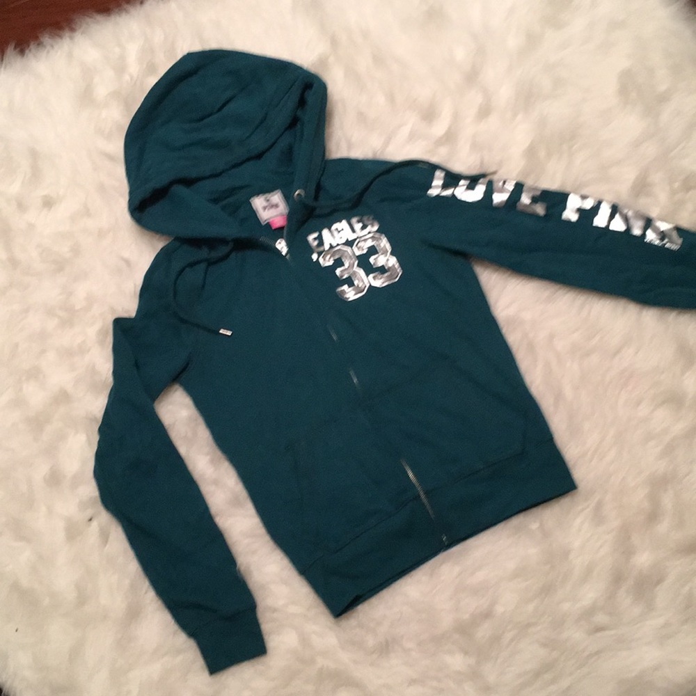 PINK Eagles zip up hoodie